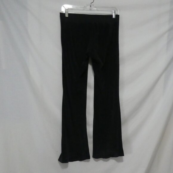 Black Velour Loungewear Bottoms | Bleach Spots On Front Leg | 14 inches measured - Picture 2 of 16